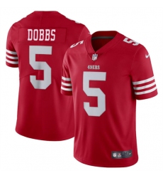 Youth San Francisco 49ers #5 Josh Dobbs Red Vapor Untouchable Limited Football Stitched Jersey