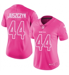 Women's Nike San Francisco 49ers #44 Kyle Juszczyk Limited Pink Rush Fashion NFL Jersey