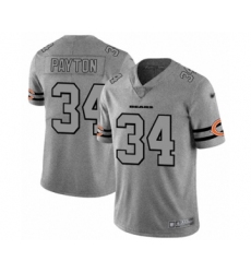 Men's Chicago Bears #34 Walter Payton Limited Gray Team Logo Gridiron Football Jersey