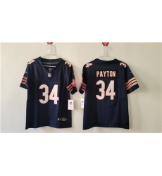 Women's Chicago Bears #34 Walter Payton Navy 2024 Draft F.U.S.E. Vapor Football Stitched Jersey