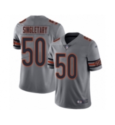 Men's Chicago Bears #50 Mike Singletary Limited Silver Inverted Legend Football Jersey