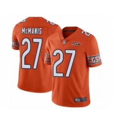 Men's Chicago Bears #27 Sherrick McManis Orange Alternate 100th Season Limited Football Jersey