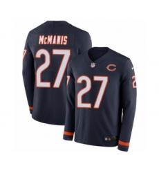 Men's Nike Chicago Bears #27 Sherrick McManis Limited Navy Blue Therma Long Sleeve NFL Jersey