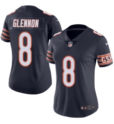Women's Nike Chicago Bears #8 Mike Glennon Navy Blue Team Color Vapor Untouchable Limited Player NFL Jersey