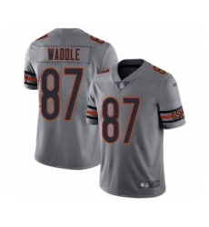 Men's Chicago Bears #87 Tom Waddle Limited Silver Inverted Legend Football Jersey