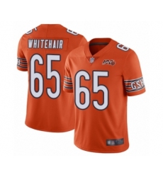 Men's Chicago Bears #65 Cody Whitehair Orange Alternate 100th Season Limited Football Jersey