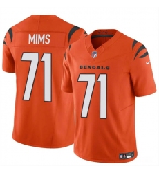 Men's Cincinnati Bengals #71 Amarius Mims Orange 2024 Draft F.U.S.E Vapor Untouchable Limited Football Stitched Jersey