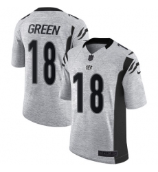 Men's Nike Cincinnati Bengals #18 A.J. Green Limited Gray Gridiron II NFL Jersey