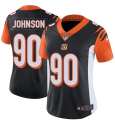 Women's Nike Cincinnati Bengals #90 Michael Johnson Vapor Untouchable Limited Black Team Color NFL Jersey