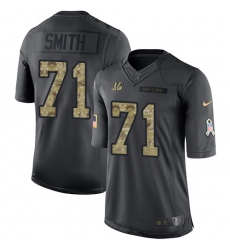 Youth Nike Cincinnati Bengals #71 Andre Smith Limited Black 2016 Salute to Service NFL Jersey