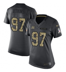 Women's Nike Cincinnati Bengals #97 Geno Atkins Limited Black 2016 Salute to Service NFL Jersey
