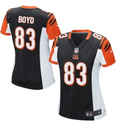 Women's Nike Cincinnati Bengals #83 Tyler Boyd Game Black Team Color NFL Jersey