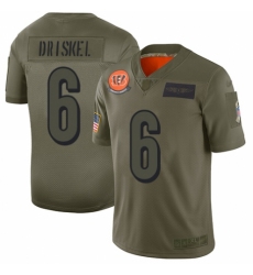 Men's Cincinnati Bengals #6 Jeff Driskel Limited Camo 2019 Salute to Service Football Jersey