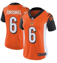Women's Nike Cincinnati Bengals #6 Jeff Driskel Vapor Untouchable Limited Orange Alternate NFL Jersey