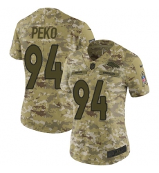 Women's Nike Denver Broncos #94 Domata Peko Limited Camo 2018 Salute to Service NFL Jersey