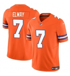 Men's Denver Broncos #7 John Elway Orange F.U.S.E. Mile High Collection 1977 Throwback Vapor Limited Football Stitched Jersey