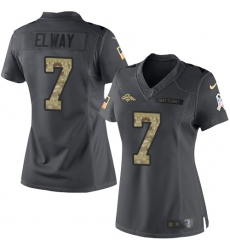 Women's Nike Denver Broncos #7 John Elway Limited Black 2016 Salute to Service NFL Jersey Women's Nike Denver Broncos #7 John Elway Limited Black 2016 Salute to Service NFL Jersey