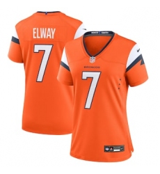 Women's Nike John Elway Orange Denver Broncos Retired Player Game Jersey