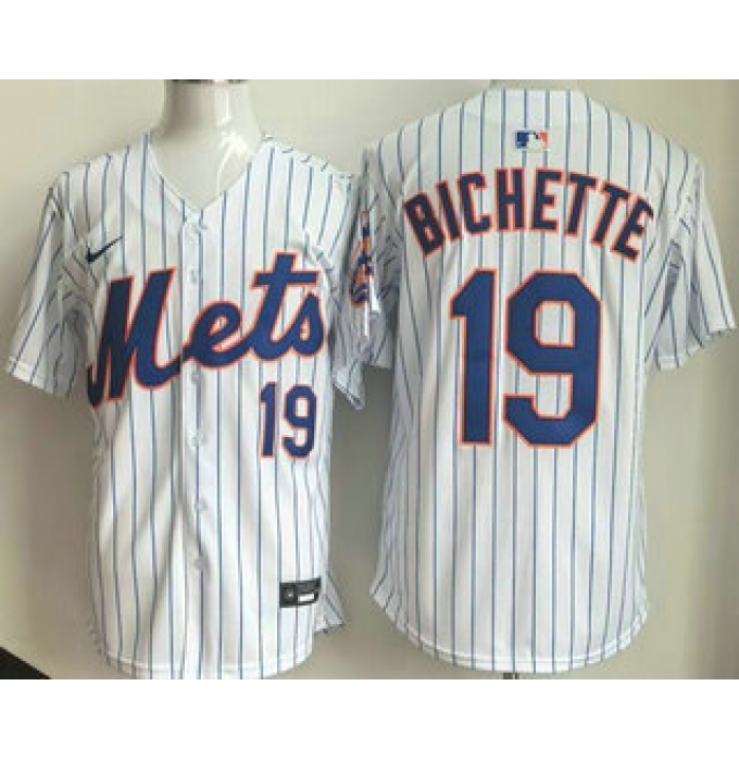 Men's New York Mets #19 Bo Bichette White Limited Jersey