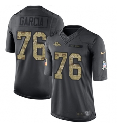 Youth Nike Denver Broncos #76 Max Garcia Limited Black 2016 Salute to Service NFL Jersey
