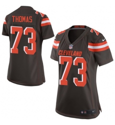 Women's Nike Cleveland Browns #73 Joe Thomas Game Brown Team Color NFL Jersey