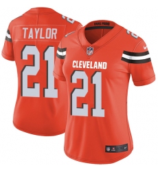 Women's Nike Cleveland Browns #21 Jamar Taylor Orange Alternate Vapor Untouchable Limited Player NFL Jersey