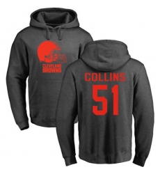 NFL Nike Cleveland Browns #51 Jamie Collins Ash One Color Pullover Hoodie