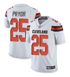 Youth Nike Cleveland Browns #25 Calvin Pryor White Vapor Untouchable Limited Player NFL Jersey