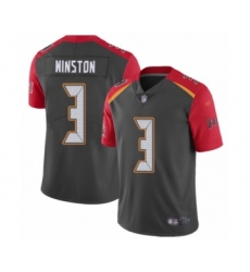 Youth Tampa Bay Buccaneers #3 Jameis Winston Limited Gray Inverted Legend Football Jersey