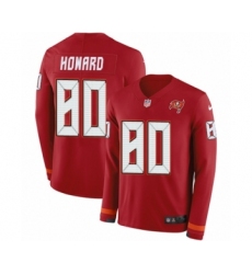 Men's Nike Tampa Bay Buccaneers #80 O. J. Howard Limited Red Therma Long Sleeve NFL Jersey