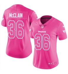 Women's Nike Tampa Bay Buccaneers #36 Robert McClain Limited Pink Rush Fashion NFL Jersey