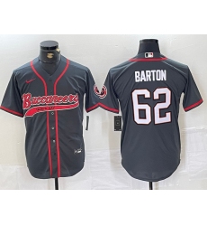 Men's Tampa Bay Buccaneers #62 Graham Barton Grey Cool Base Stitched Baseball Jersey