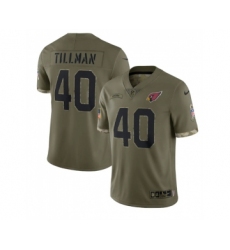 Men's Arizona Cardinals #40 Pat Tillman 2022 Olive Salute To Service Limited Stitched Jersey