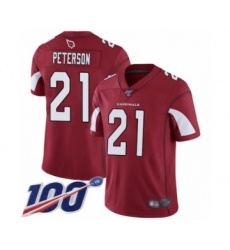 Men's Arizona Cardinals #21 Patrick Peterson Red Team Color Vapor Untouchable Limited Player 100th Season Football Jersey