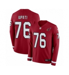 Men's Nike Arizona Cardinals #76 Mike Iupati Limited Red Therma Long Sleeve NFL Jersey