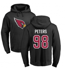 NFL Nike Arizona Cardinals #98 Corey Peters Black Name & Number Logo Pullover Hoodie