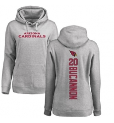 NFL Women's Nike Arizona Cardinals #20 Deone Bucannon Ash Backer Pullover Hoodie
