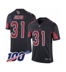 Men's Arizona Cardinals #31 David Johnson Limited Black Rush Vapor Untouchable 100th Season Football Jersey