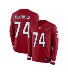 Men's Nike Arizona Cardinals #74 D.J. Humphries Limited Red Therma Long Sleeve NFL Jersey