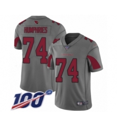 Youth Arizona Cardinals #74 D.J. Humphries Limited Silver Inverted Legend 100th Season Football Jersey