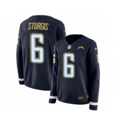 Women's Nike Los Angeles Chargers #7 Doug Flutie Limited Navy Blue Therma Long Sleeve NFL Jersey