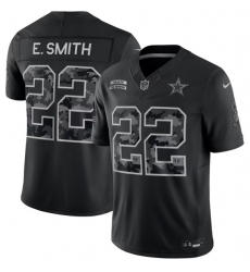 Men's Dallas Cowboys #22 Emmitt Smith Black 2026 F.U.S.E. Salute to Service Limited Stitched Football Jersey