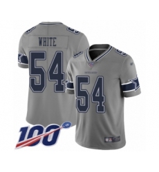 Men's Dallas Cowboys #54 Randy White Limited Gray Inverted Legend 100th Season Football Jersey
