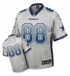 Men's Nike Dallas Cowboys #88 Dez Bryant Elite Grey Drift Fashion NFL Jersey