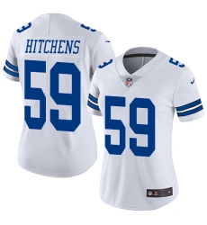 Women's Nike Dallas Cowboys #59 Anthony Hitchens White Vapor Untouchable Limited Player NFL Jersey