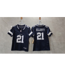 Women's Dallas Cowboys #21 Ezekiel Elliott Navy 2023 F.U.S.E. Limited Football Stitched Jersey(Run Small)