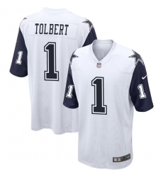 Men's Dallas Cowboys #1 Jalen Tolbert Color Rush Vapor Limited Jersey