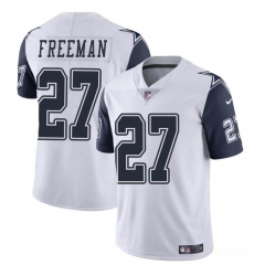 Men's Dallas Cowboys #27 Royce Freeman White Color Rush Limited Football Stitched Jersey