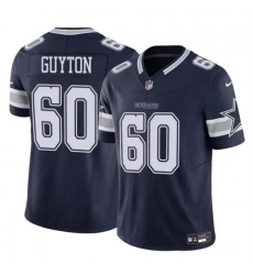 Men's Dallas Cowboys #60 Tyler Guyton Navy 2024 Draft F.U.S.E Vapor Untouchable Limited Football Stitched Jersey