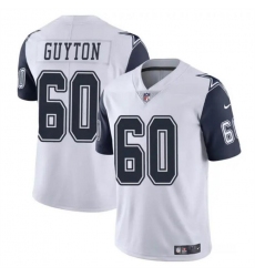 Men's Dallas Cowboys #60 Tyler Guyton White 2024 Draft Color Rush Limited Football Stitched Jersey